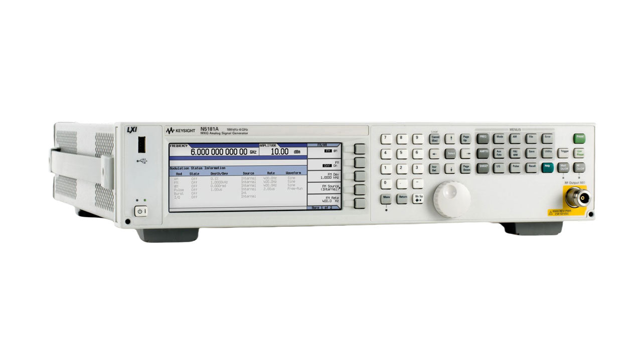 Keysight N5181A MXG RF Analog Signal Generator, 100 kHz to 6 GHz